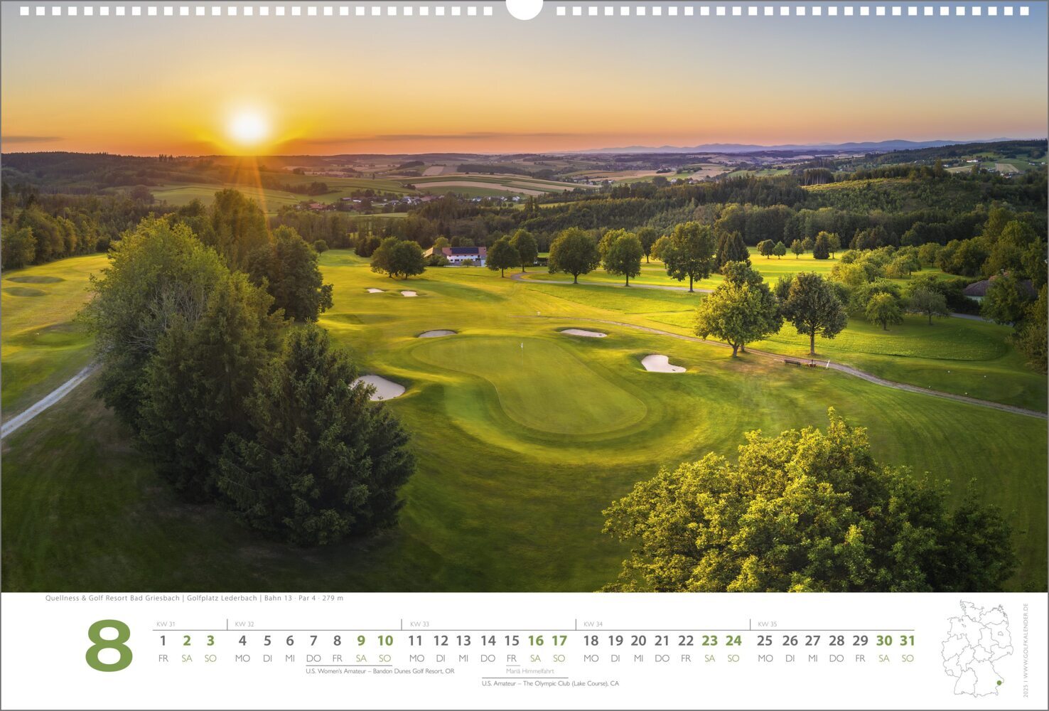 Bild: 9783948543075 | Golfkalender 2025 | Ralph Dörnte | Kalender | Spiralbindung | Deutsch