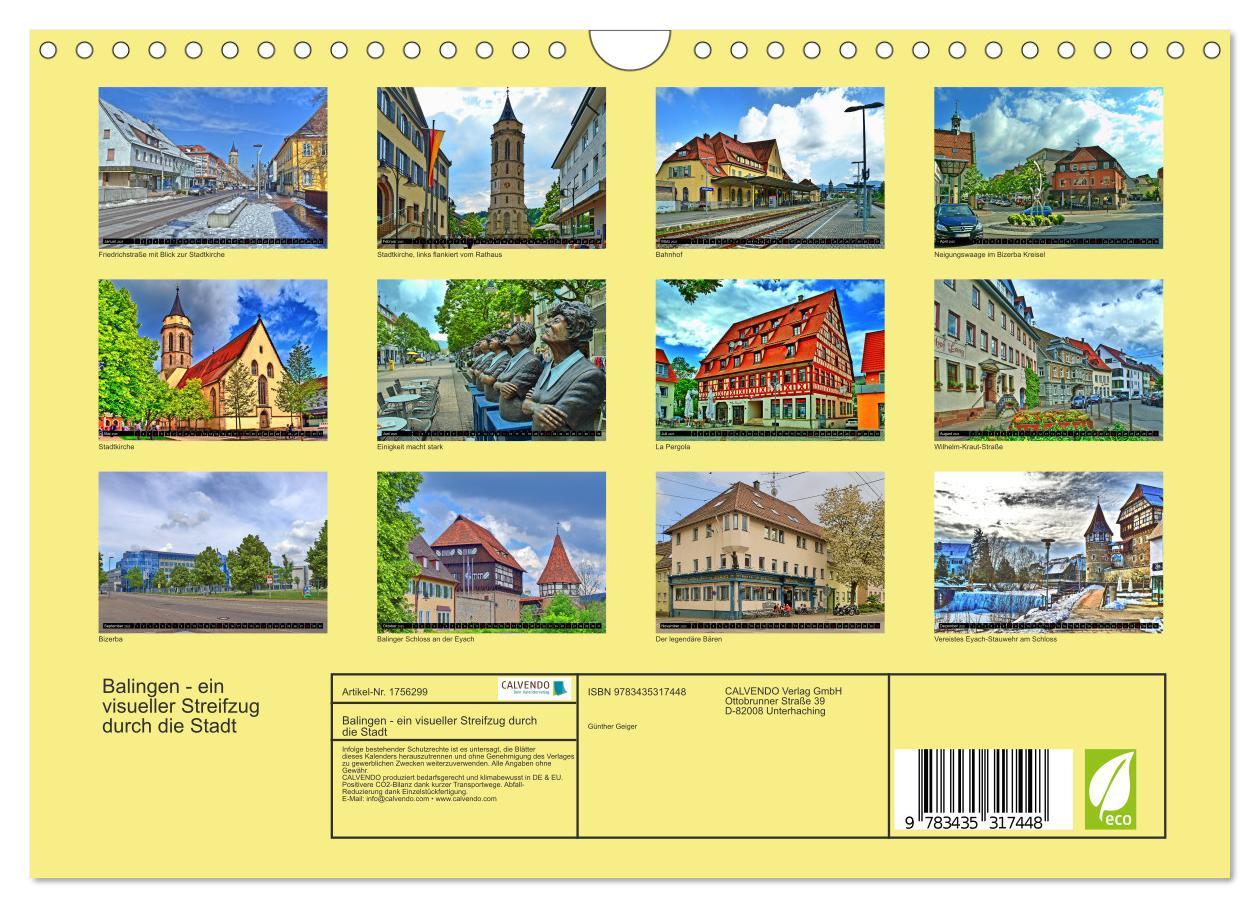 Bild: 9783435317448 | Balingen - ein visueller Streifzug durch die Stadt (Wandkalender...