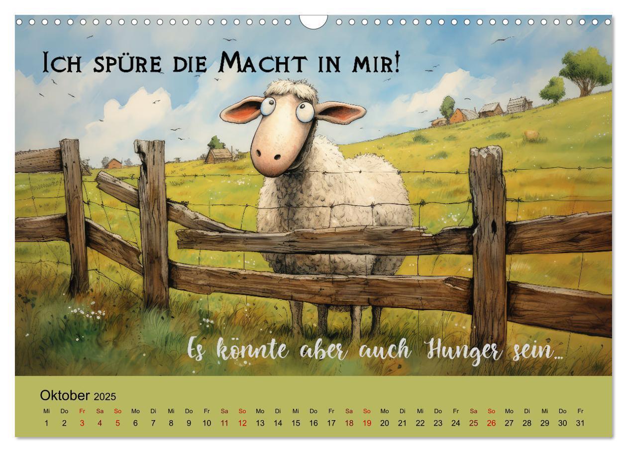 Bild: 9783383825804 | Schafsprüche (Wandkalender 2025 DIN A3 quer), CALVENDO Monatskalender