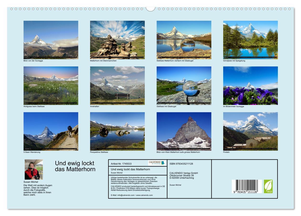 Bild: 9783435211128 | Und ewig lockt das Matterhorn (hochwertiger Premium Wandkalender...