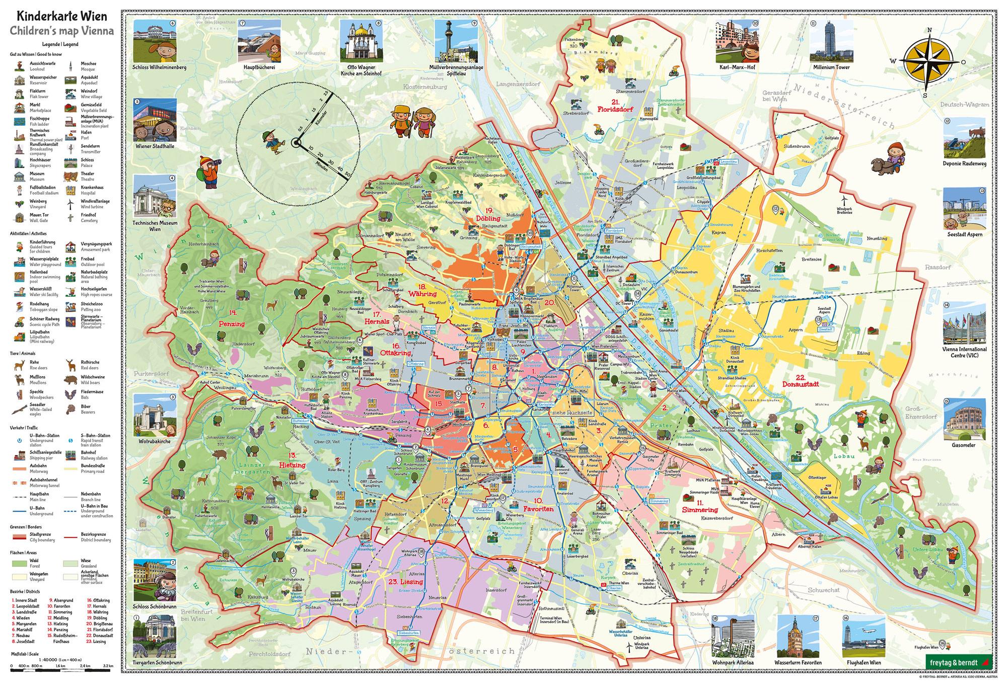 Bild: 9783707923162 | Kinderkarte Wien, Stadtplan 1:40.000, freytag &amp; berndt | Fürnhammer