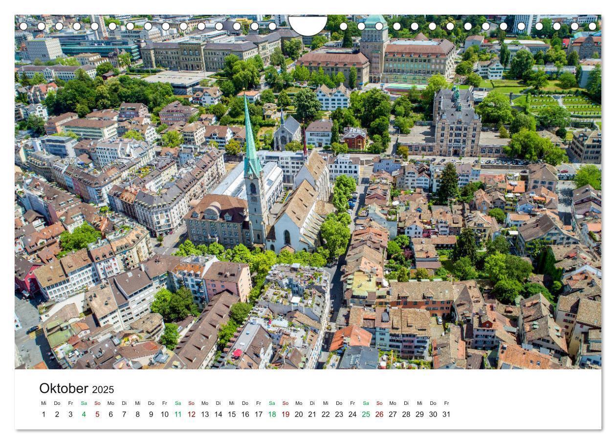 Bild: 9783435120772 | Luftbildkalender Zürich (Wandkalender 2025 DIN A4 quer), CALVENDO...