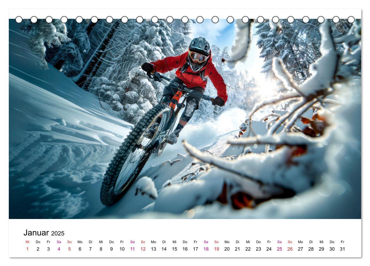 Bild: 9783457149898 | Mountainbike Erlebnisse (Tischkalender 2025 DIN A5 quer), CALVENDO...