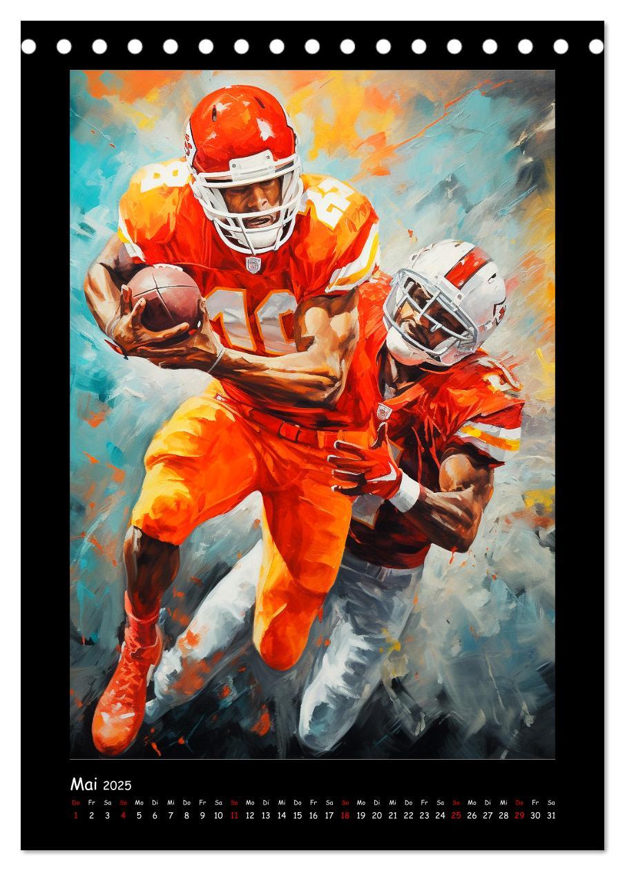 Bild: 9783435864256 | American Football. Paintings (Tischkalender 2025 DIN A5 hoch),...