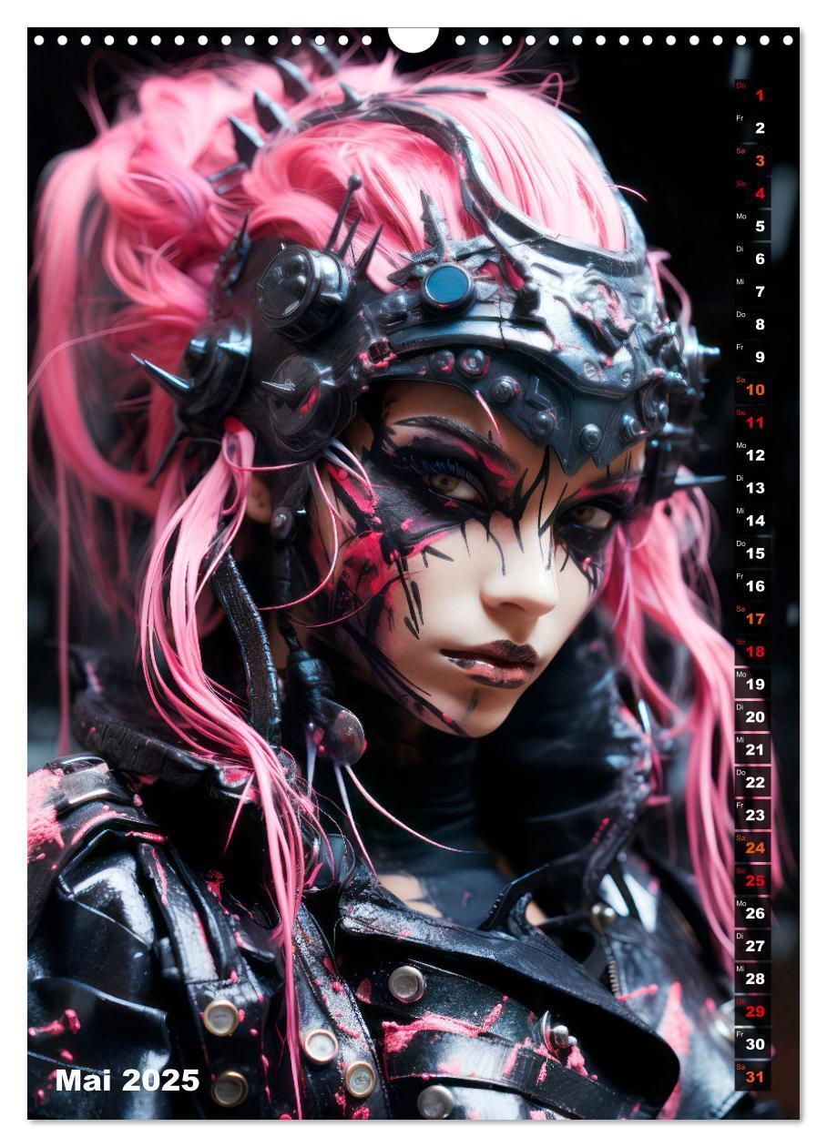 Bild: 9783435848799 | ROCKERINNEN Cyber, Goth, Punk und mehr (Wandkalender 2025 DIN A3...