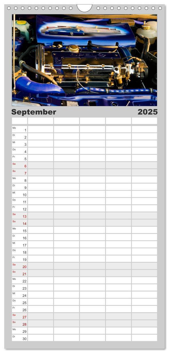 Bild: 9783457115619 | Familienplaner 2025 - Tuning Power mit 5 Spalten (Wandkalender, 21...