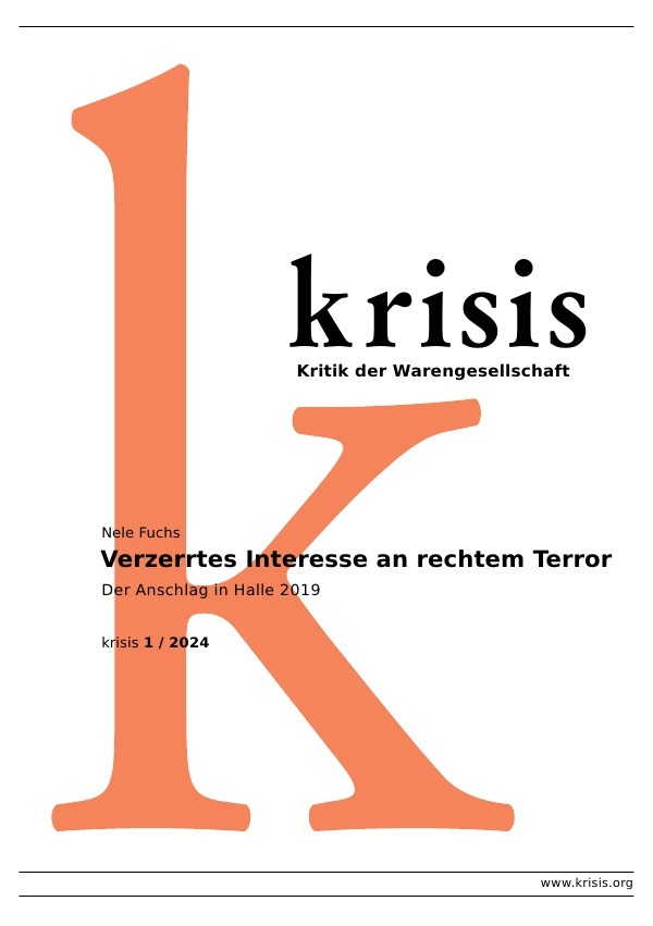 Cover: 9783759852106 | Verzerrtes Interesse an rechtem Terror - krisis 1/ 2024 | Nele Fuchs