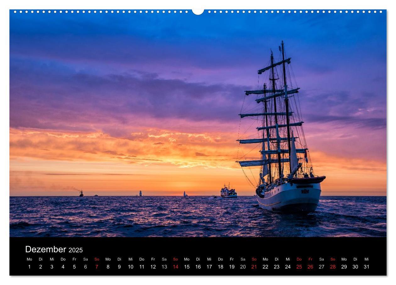 Bild: 9783435581092 | Windjammer auf der Ostsee im Abendlicht (Wandkalender 2025 DIN A2...