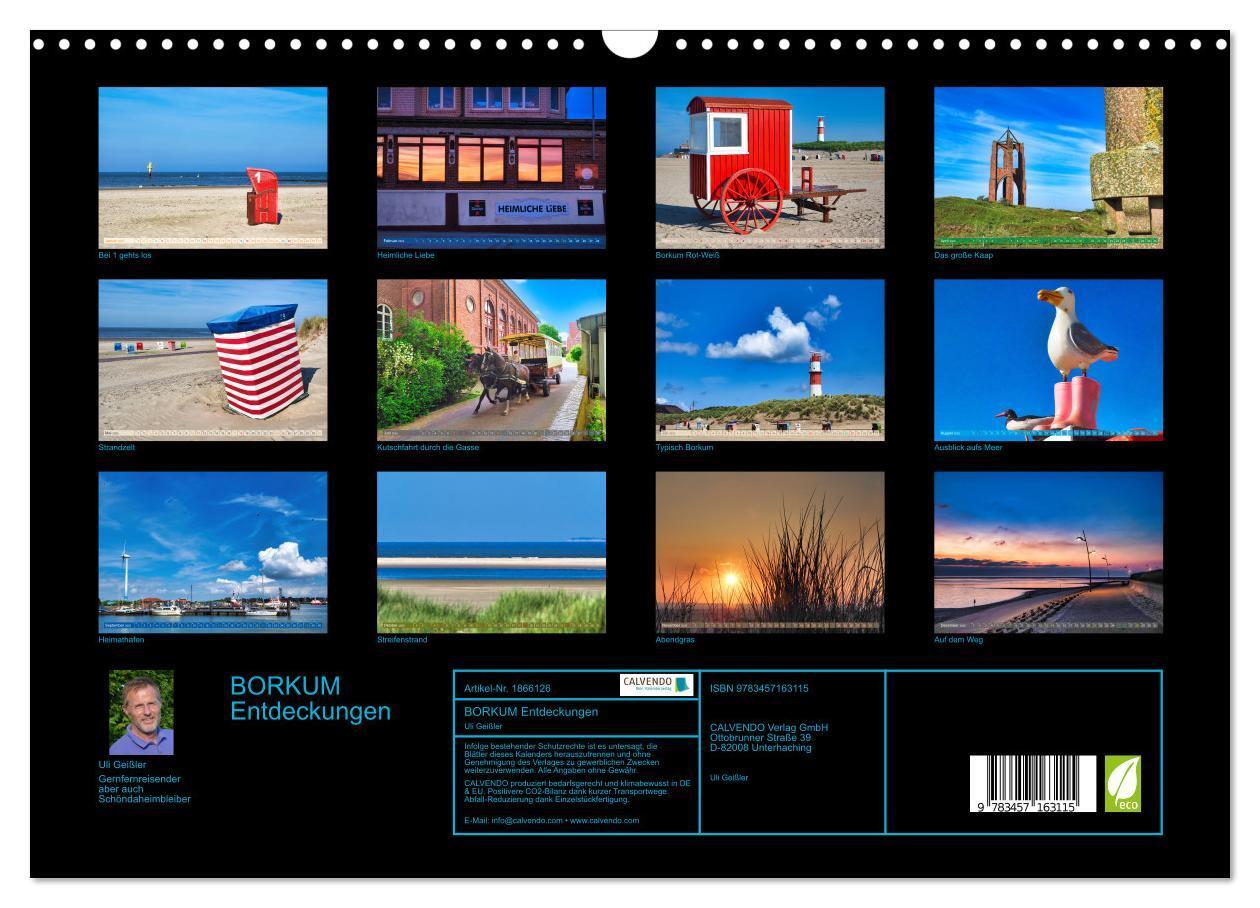 Bild: 9783457163115 | BORKUM Entdeckungen (Wandkalender 2025 DIN A3 quer), CALVENDO...