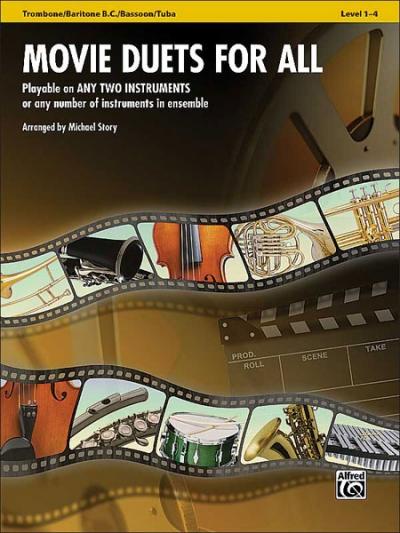 Cover: 38081373171 | Movie Duets for All: Trombone/Baritone B.C./Bassoon/Tuba, Level 1-4