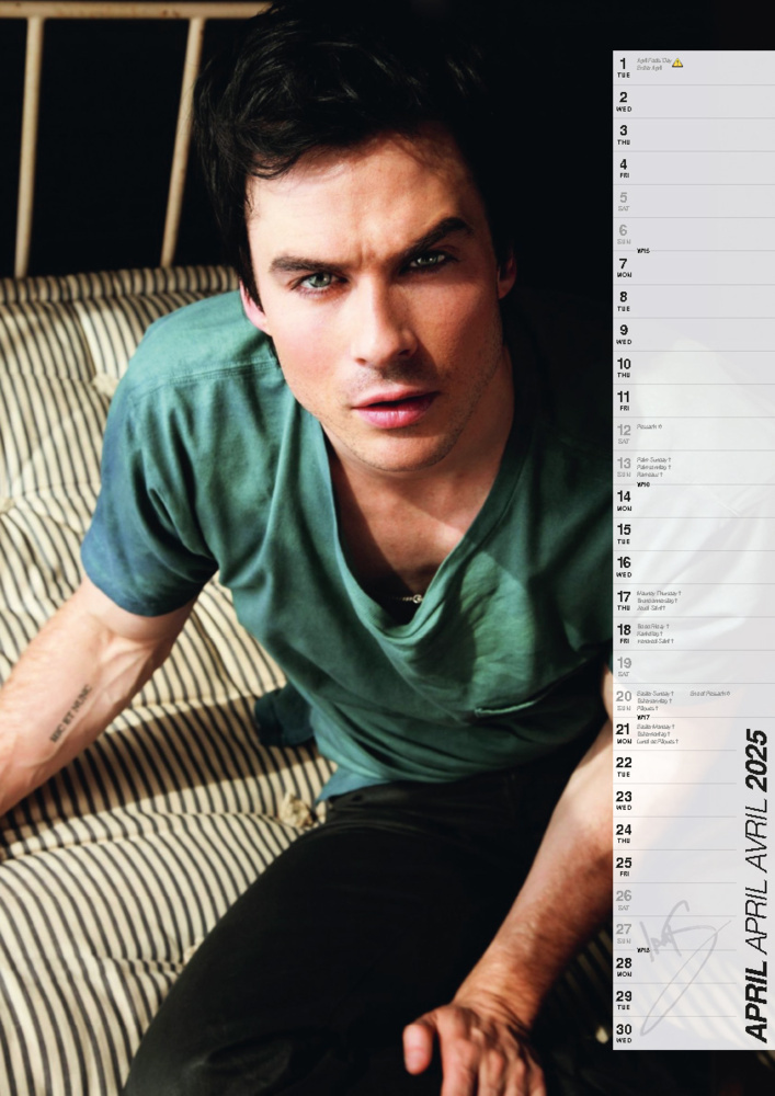 Bild: 9798893610185 | Ian Somerhalder Offizieller Kalender 2025 | Kalender | 14 S. | Deutsch