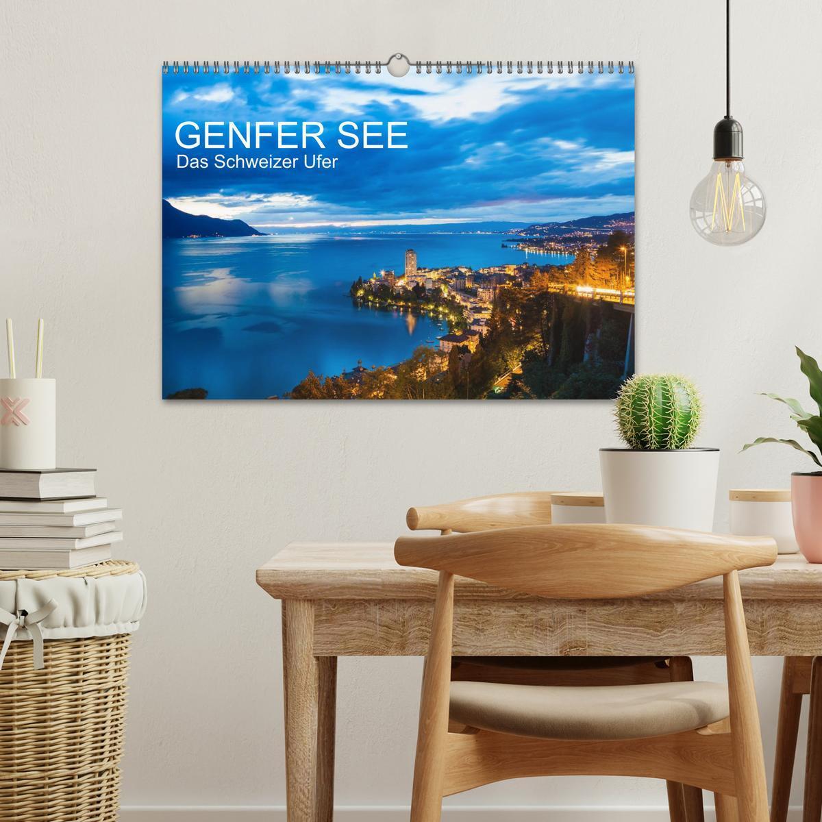 Bild: 9783435642335 | GENFER SEE Das Schweizer Ufer (Wandkalender 2025 DIN A3 quer),...