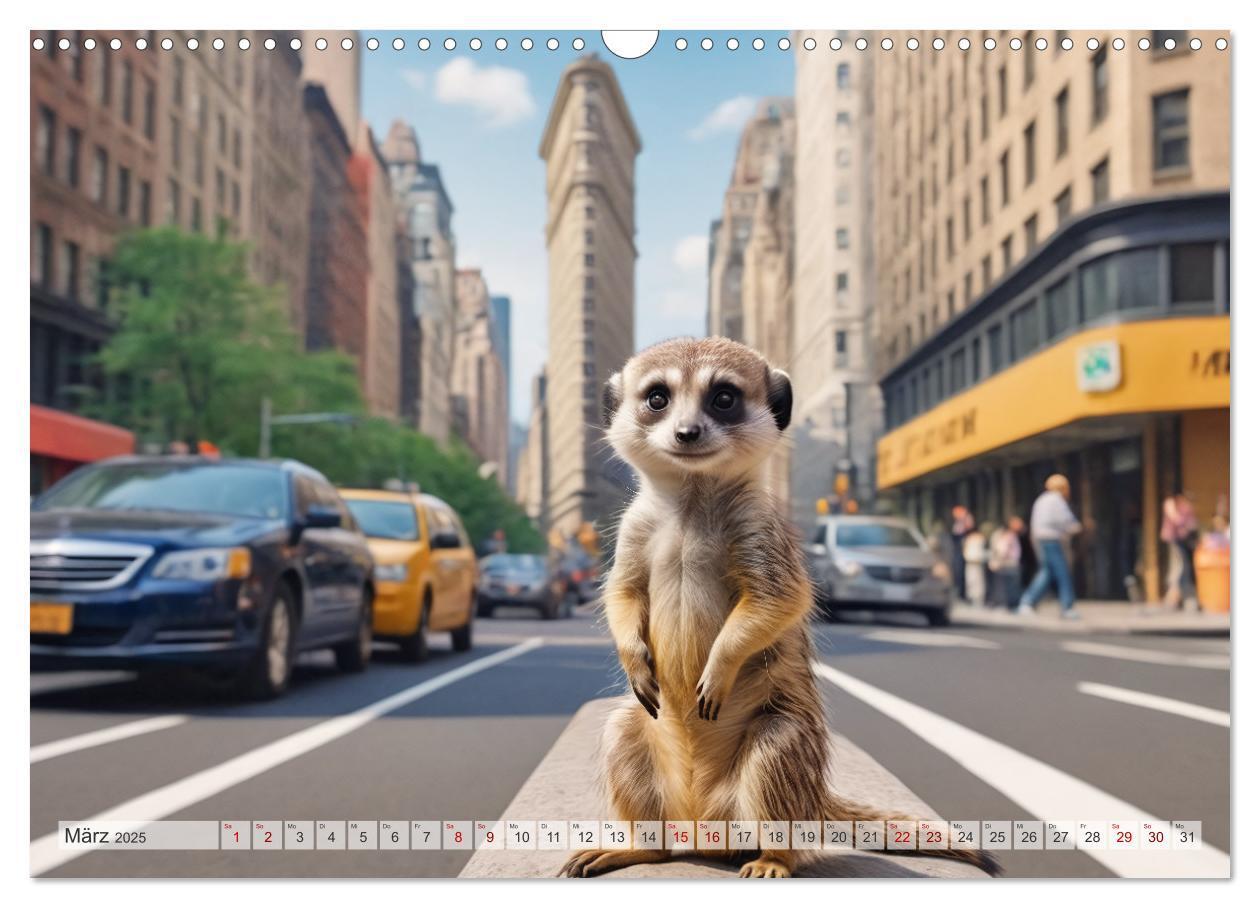 Bild: 9783383797910 | Erdmännchen in New York City (Wandkalender 2025 DIN A3 quer),...