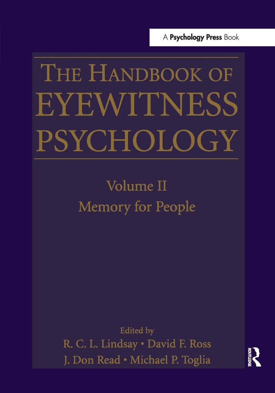 Cover: 9780367463052 | The Handbook of Eyewitness Psychology | Volume II: Memory for People