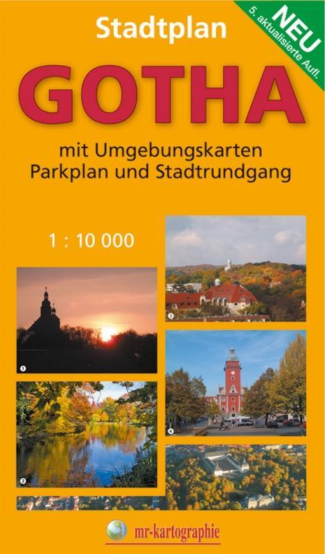 Cover: 9783866369078 | Gotha Stadtplan | mit Parkplan und Stadtrundgang | (Land-)Karte | 2013