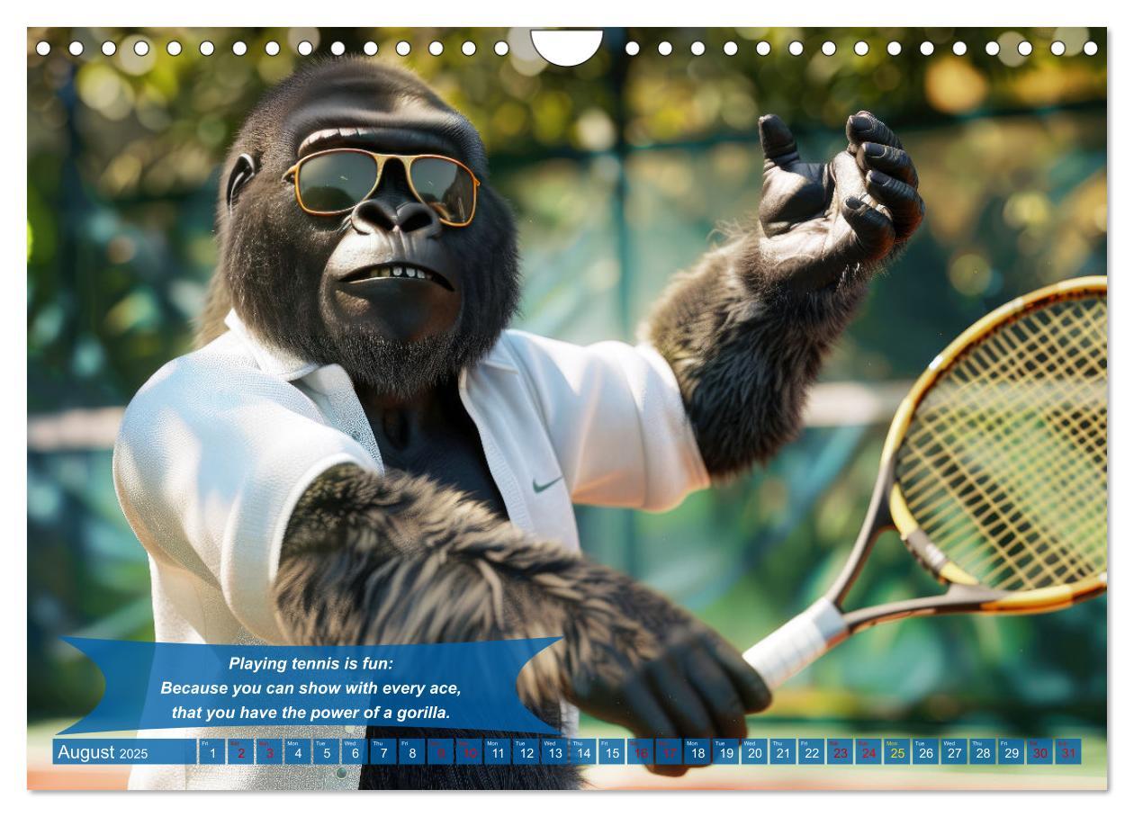 Bild: 9781325989416 | Funny animals as tennis players (Wall Calendar 2025 DIN A4...