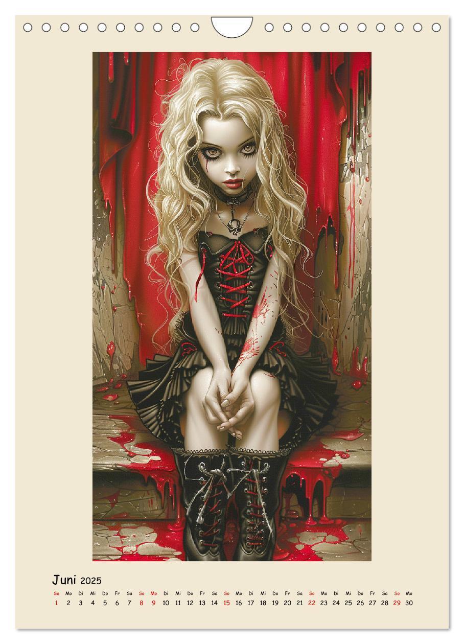 Bild: 9783457126738 | Gothic-Girls. Bizzare Comic-Art (Wandkalender 2025 DIN A4 hoch),...