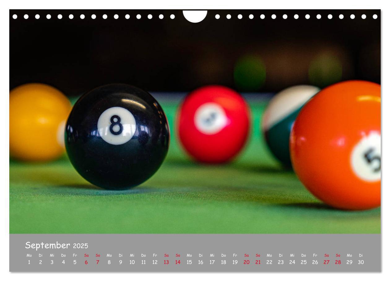 Bild: 9783435214860 | Freizeit Billard - Queue, Kugeln, Kreide und Tisch (Wandkalender...