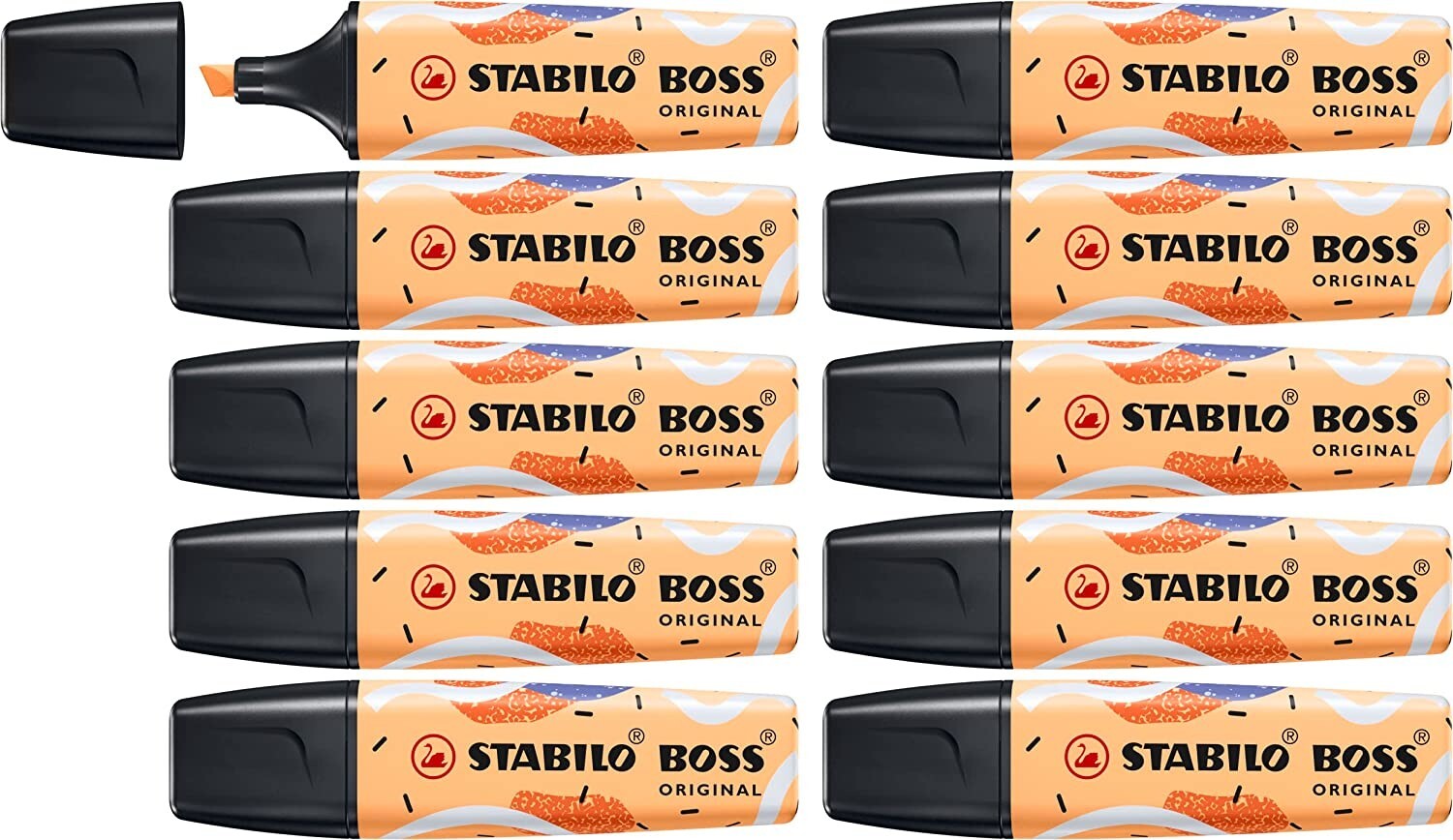 Cover: 4006381590747 | STABILO Marker BOSS ORIGINAL Pastel by Ju Schnee, Orange, 10er Set