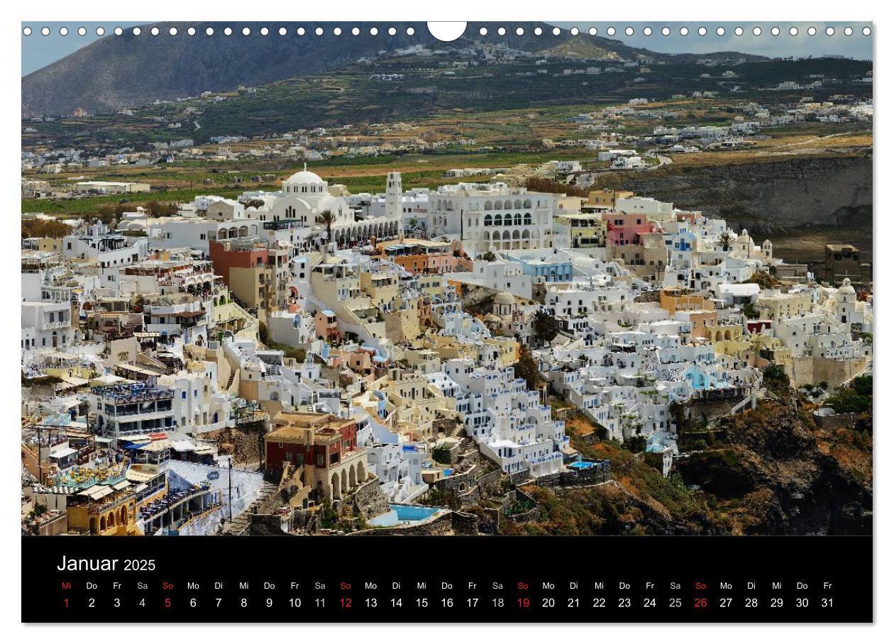 Bild: 9783435828586 | Santorini ¿ Leben auf dem Vulkan (Wandkalender 2025 DIN A3 quer),...