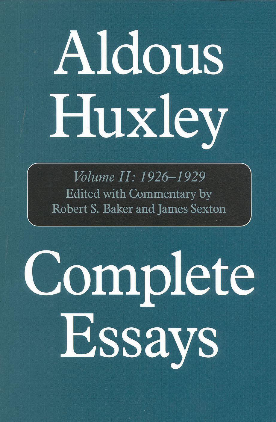 Cover: 9781566633239 | Aldous Huxley Complete Essays | Volume II, 1926-1929 | Aldous Huxley