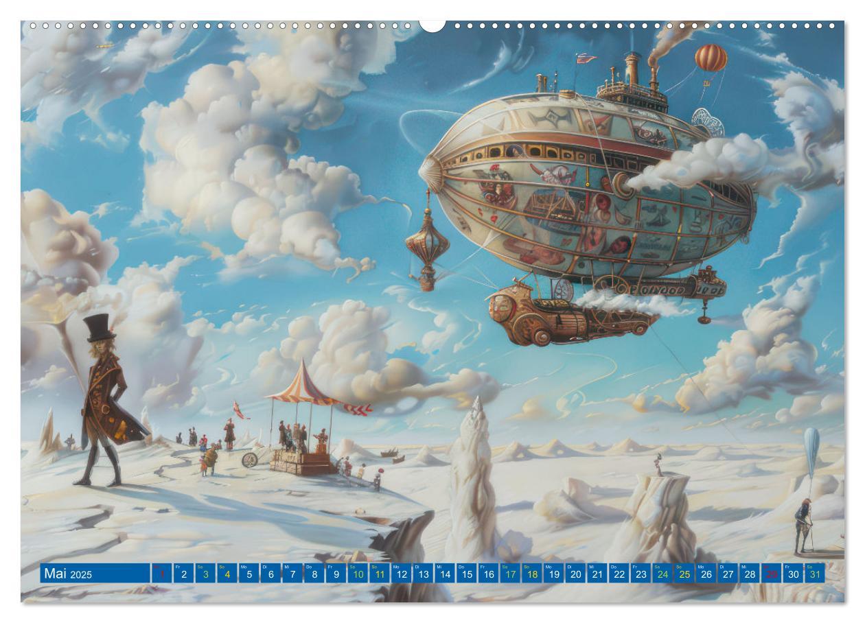 Bild: 9783383807640 | Steampunk Luftschiffe mit einer surrealen Note (Wandkalender 2025...