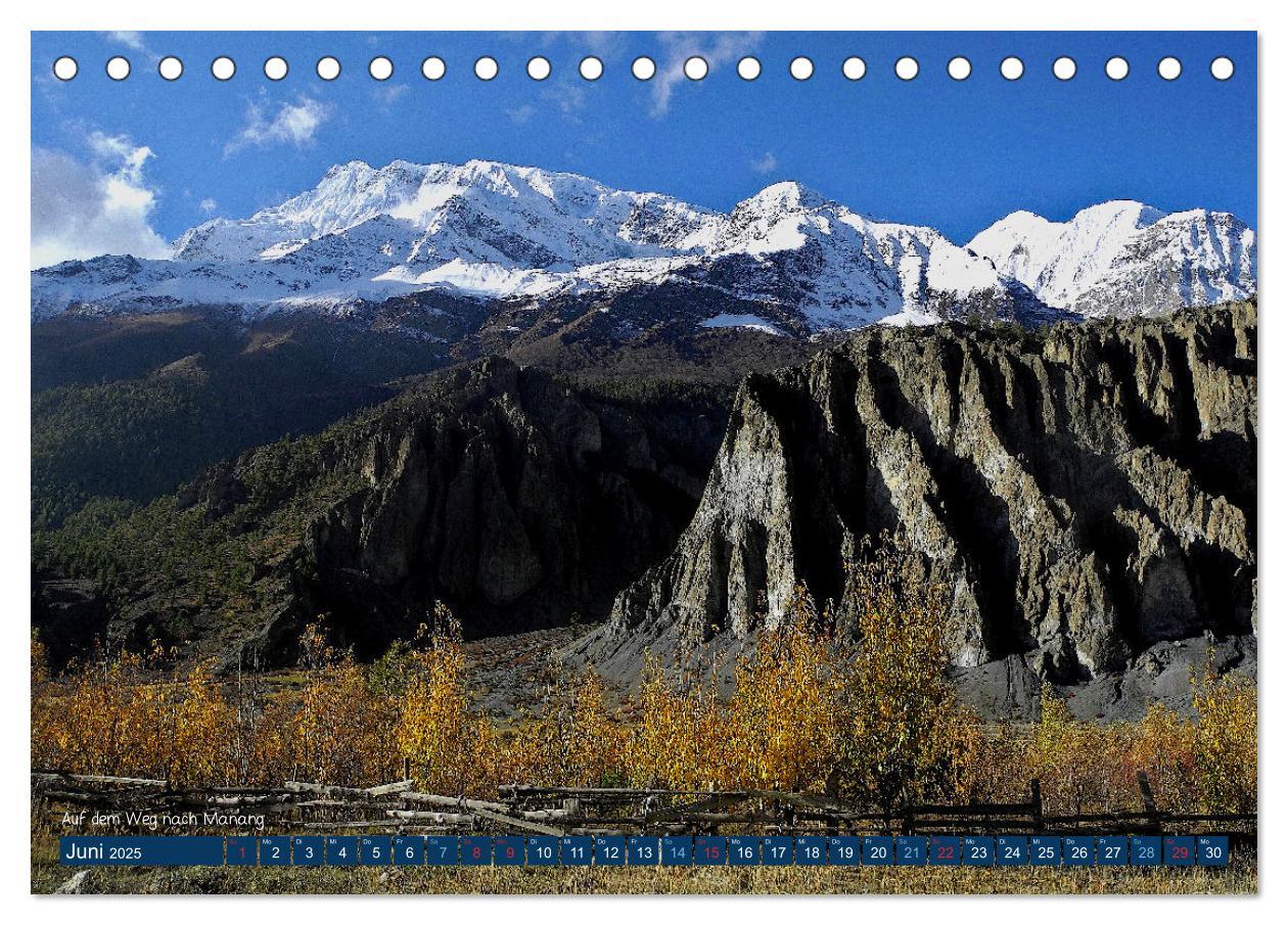 Bild: 9783435036875 | Der Annapurna Trek (Tischkalender 2025 DIN A5 quer), CALVENDO...