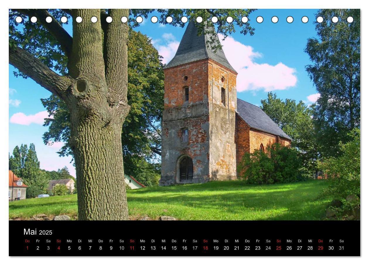 Bild: 9783435760640 | Dorfkirchen in Brandenburg (Tischkalender 2025 DIN A5 quer),...