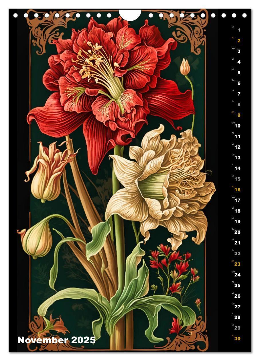 Bild: 9783435869435 | Jugendstil Blumen (Wandkalender 2025 DIN A4 hoch), CALVENDO...