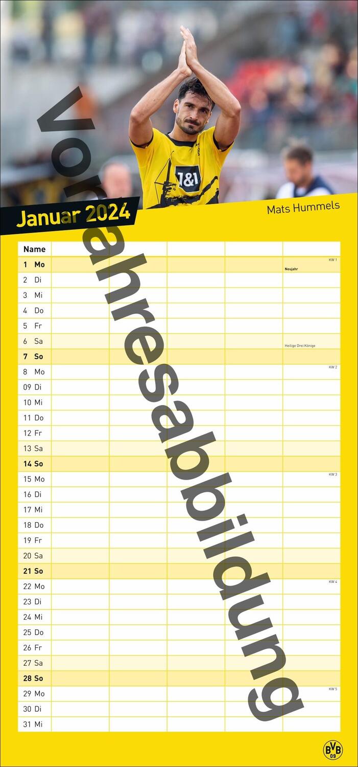 Bild: 9783756405459 | BVB Familienplaner 2025 | Heye | Kalender | Bundesliga Kalender Heye