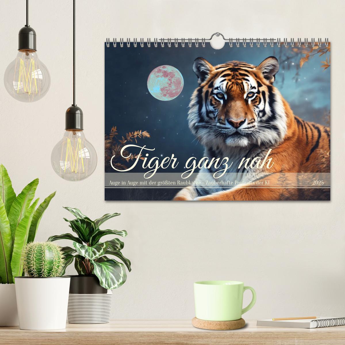 Bild: 9783383814105 | Tiger ganz nah (Wandkalender 2025 DIN A4 quer), CALVENDO...