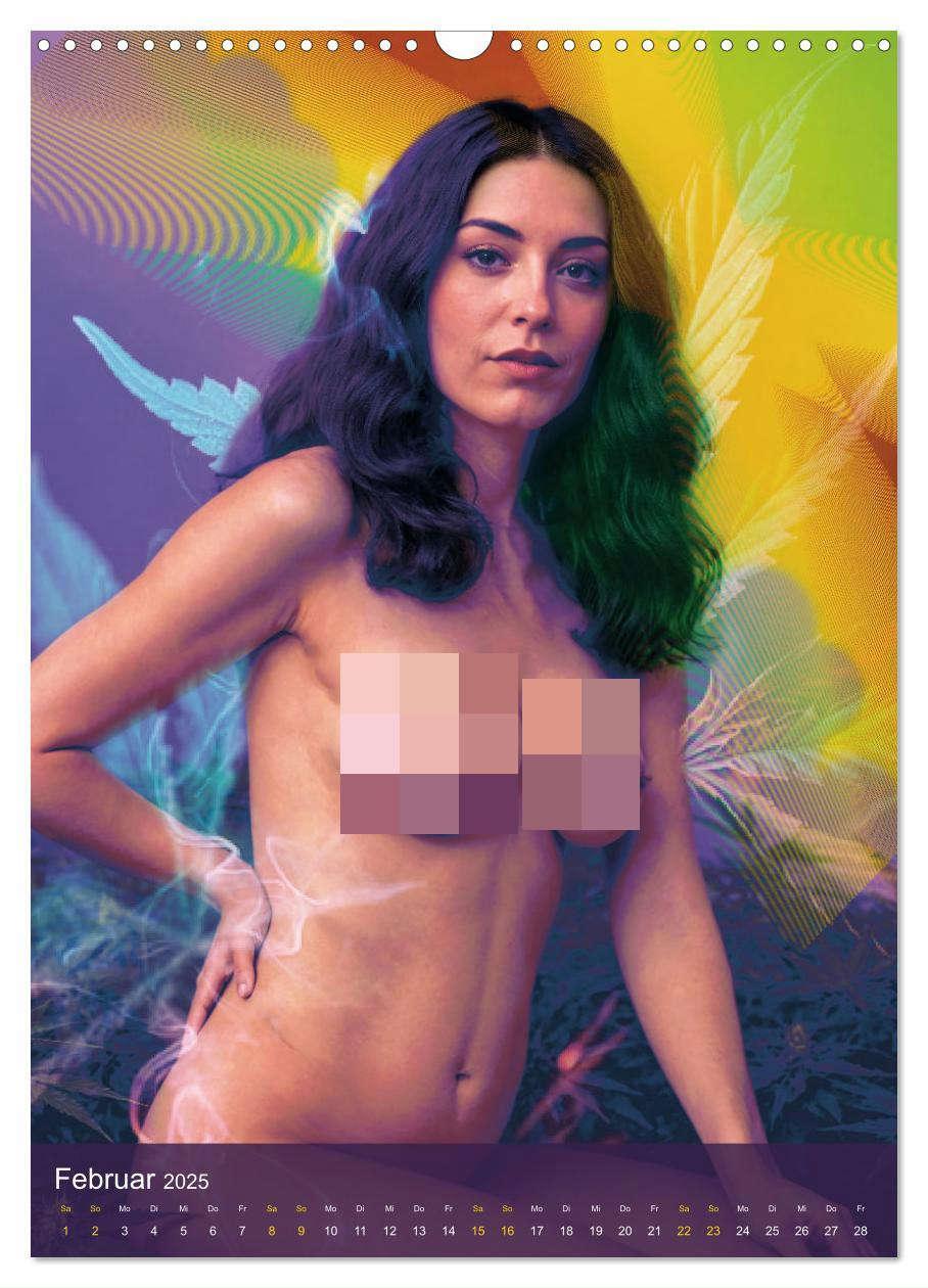 Bild: 9783457131640 | Psychodelic -Sexy Girls &amp; Cannabis (Wandkalender 2025 DIN A3 hoch),...