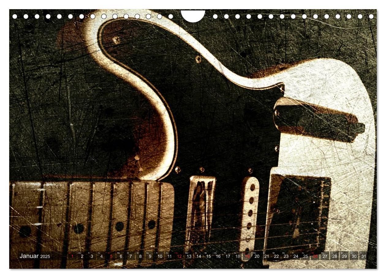 Bild: 9783435728572 | GITARREN Vintage Art (Wandkalender 2025 DIN A4 quer), CALVENDO...