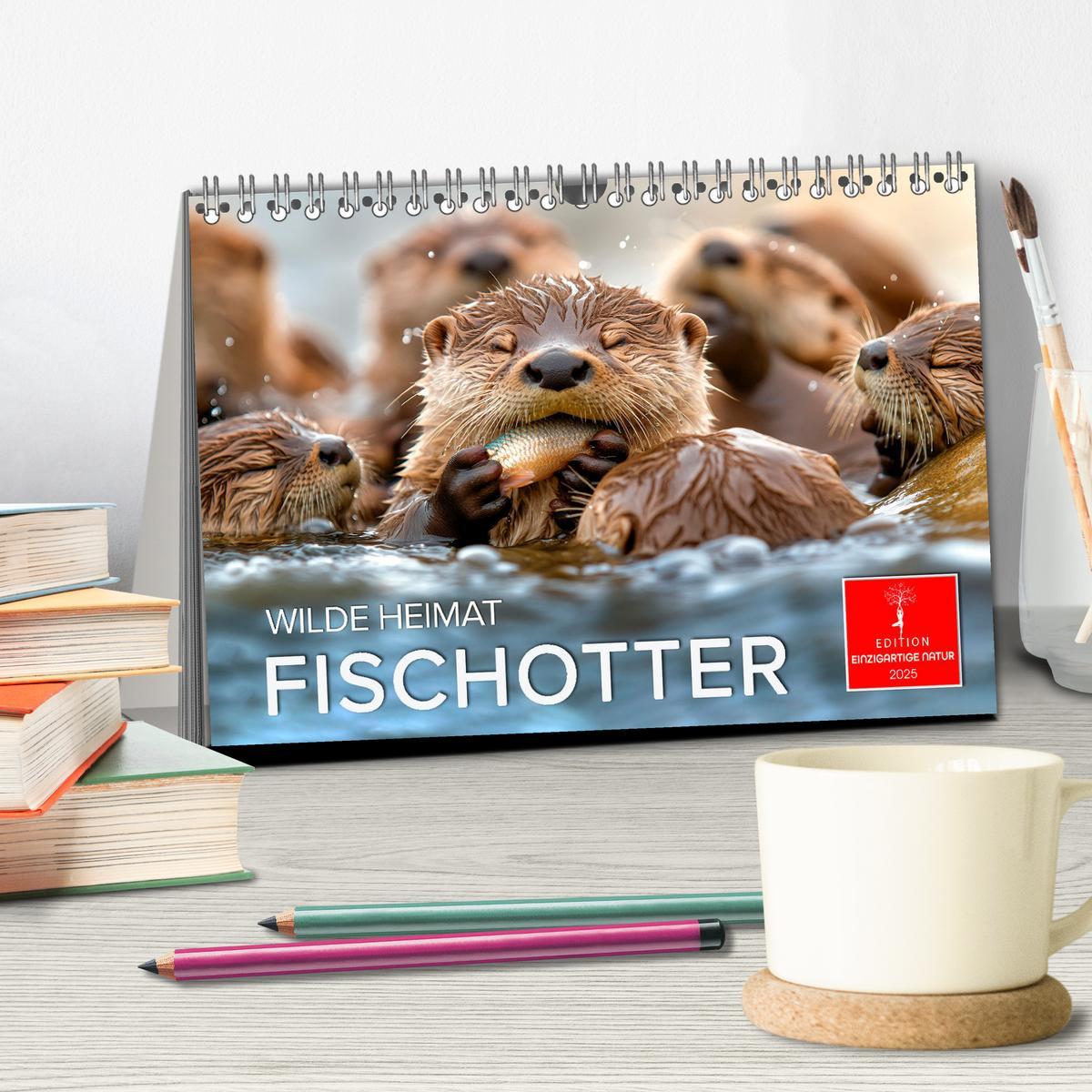 Bild: 9783457237120 | Wilde Heimat - Fischotter (Tischkalender 2025 DIN A5 quer),...