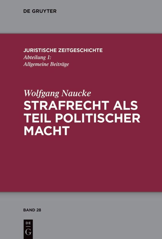 Cover: 9783111283883 | Strafrecht als Teil politischer Macht | Wolfgang Naucke | Buch | VII