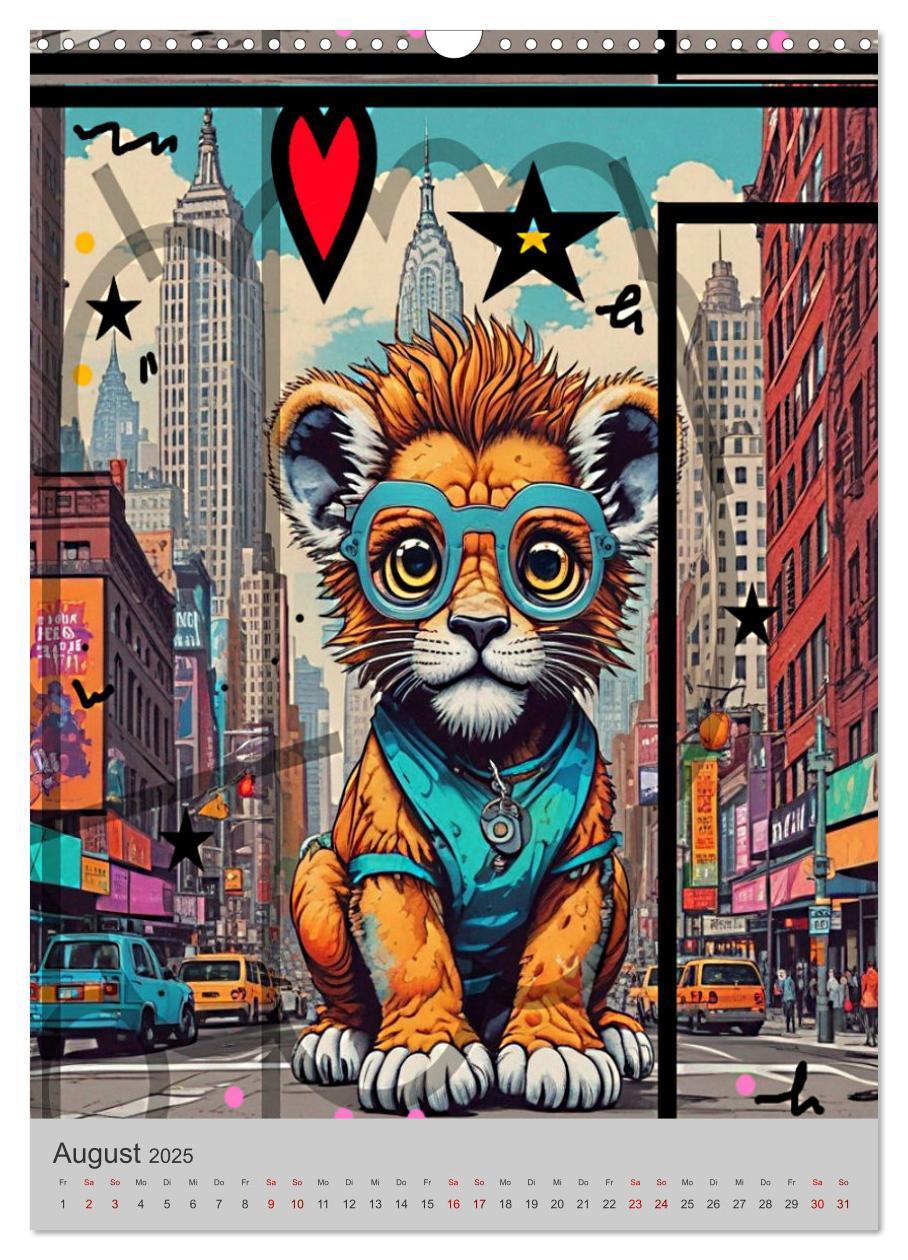 Bild: 9783457176467 | Coole Tiere der Pop Art (Wandkalender 2025 DIN A3 hoch), CALVENDO...