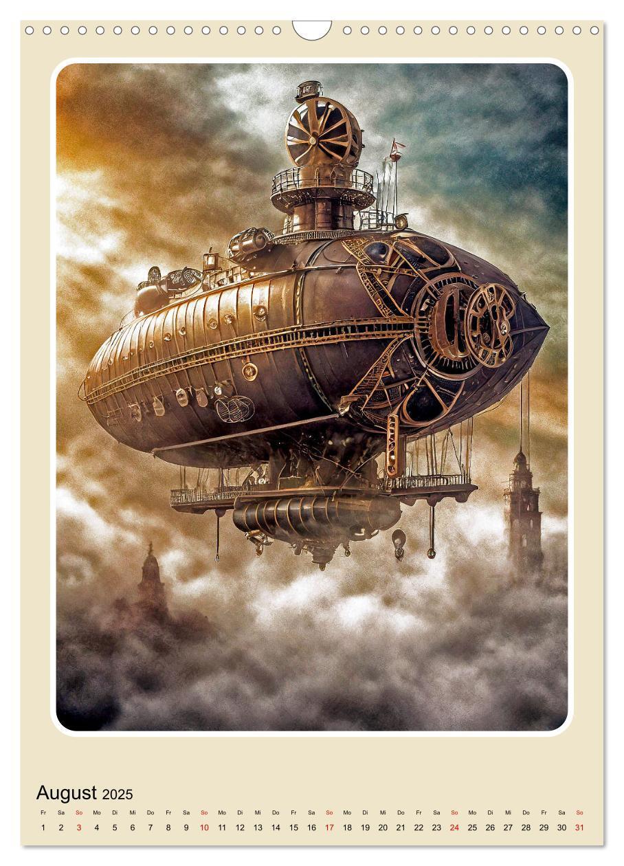 Bild: 9783383801709 | Steampunk Mobilität (Wandkalender 2025 DIN A3 hoch), CALVENDO...