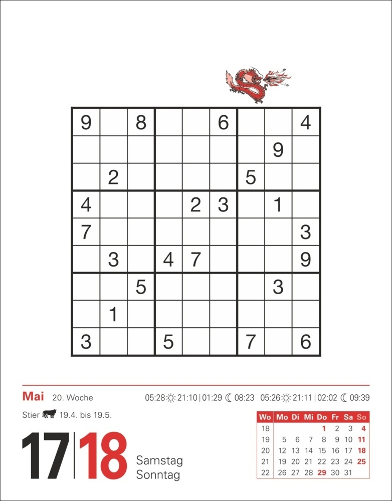 Bild: 9783840033926 | Sudoku Tagesabreißkalender 2025 - Das Kult-Rätsel aus Japan | Krüger