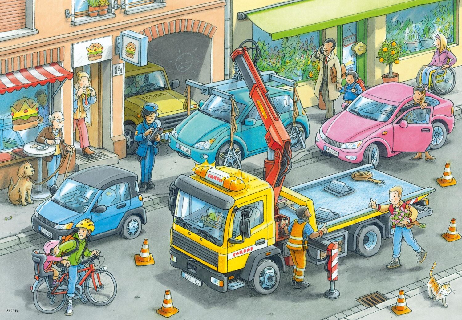 Bild: 4005556050963 | Ravensburger Kinderpuzzle - 05096 Müllabfuhr und Abschleppwagen -...