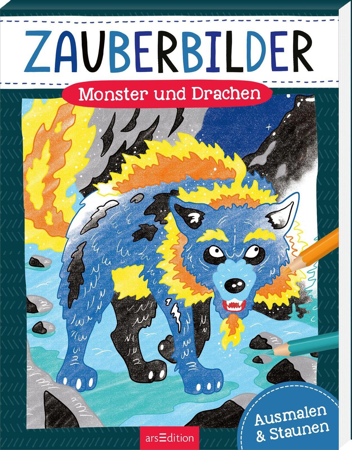 Cover: 9783845856049 | Zauberbilder - Monster und Drachen | Ausmalen &amp; Staunen | Taschenbuch