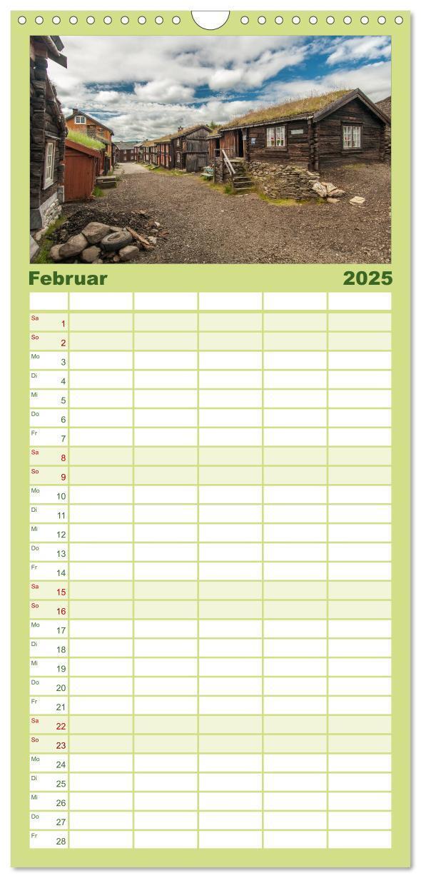 Bild: 9783457113103 | Familienplaner 2025 - Norwegen mit 5 Spalten (Wandkalender, 21 x 45...