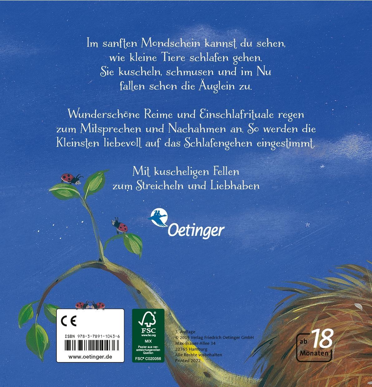 Rückseite: 9783789110436 | Wie kleine Tiere schlafen gehen | Mein Fühlbuch | Brügge | Buch | 2019