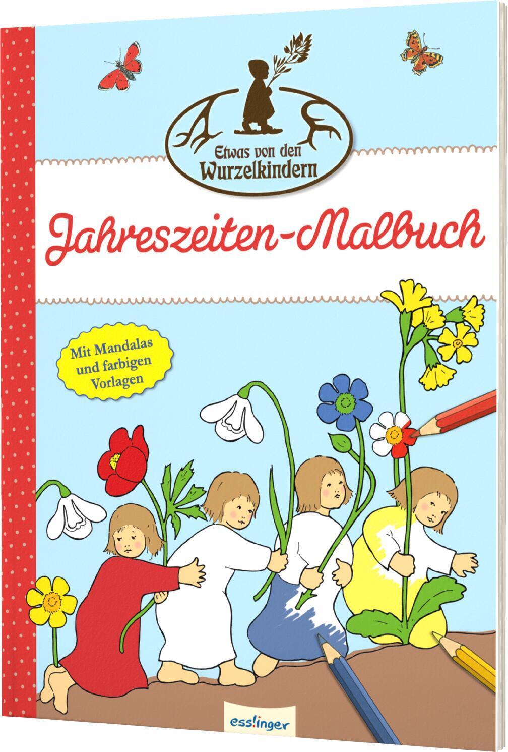 Cover: 9783480238972 | Etwas von den Wurzelkindern: Jahreszeiten-Malbuch | Sibylle von Olfers