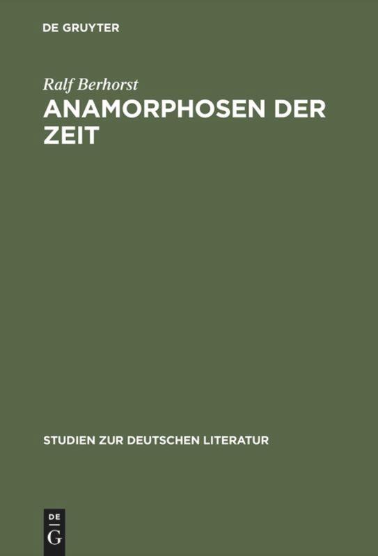 Cover: 9783484181625 | Anamorphosen der Zeit | Ralf Berhorst | Buch | VII | Deutsch | 2002