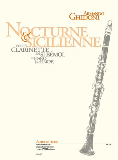 Cover: 9790046295584 | Nocturne Et Sicilienne | Clarinette Sib Et Piano - Ou Harpe | Ghidoni