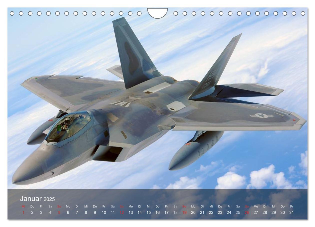 Bild: 9783435619085 | Luftwaffe. Kampfflugzeuge der USA (Wandkalender 2025 DIN A4 quer),...