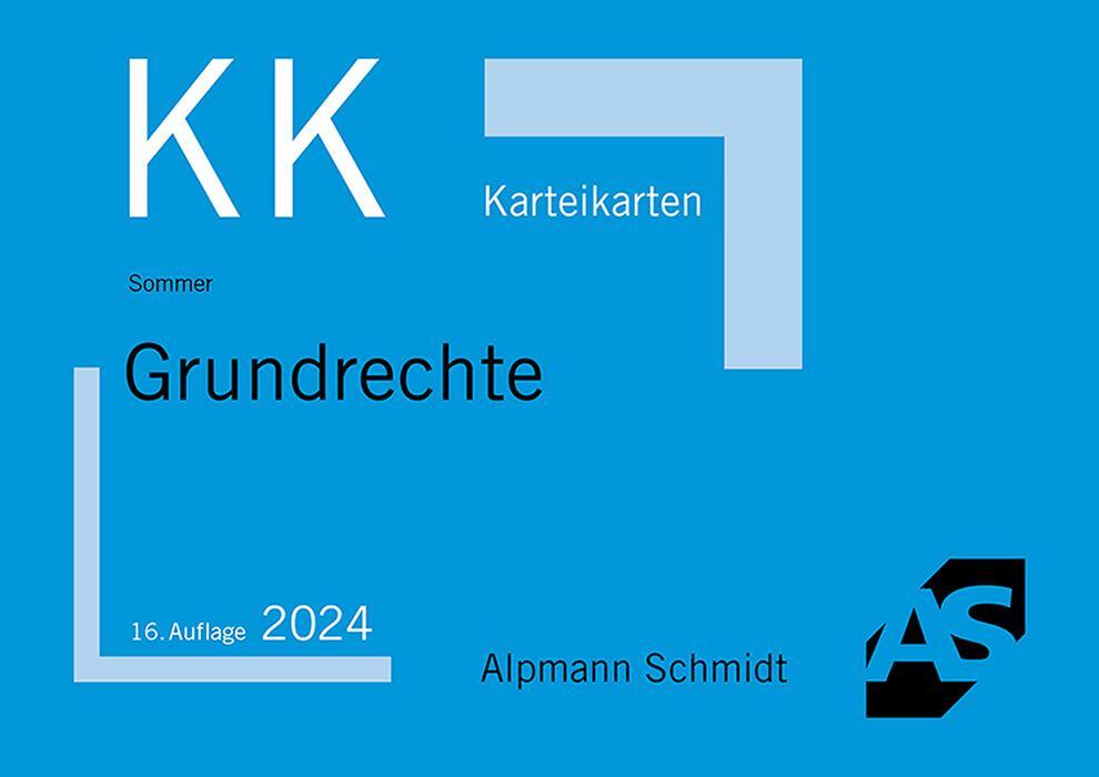 Cover: 9783867529280 | Karteikarten Grundrechte | Christian Sommer | Taschenbuch | Deutsch