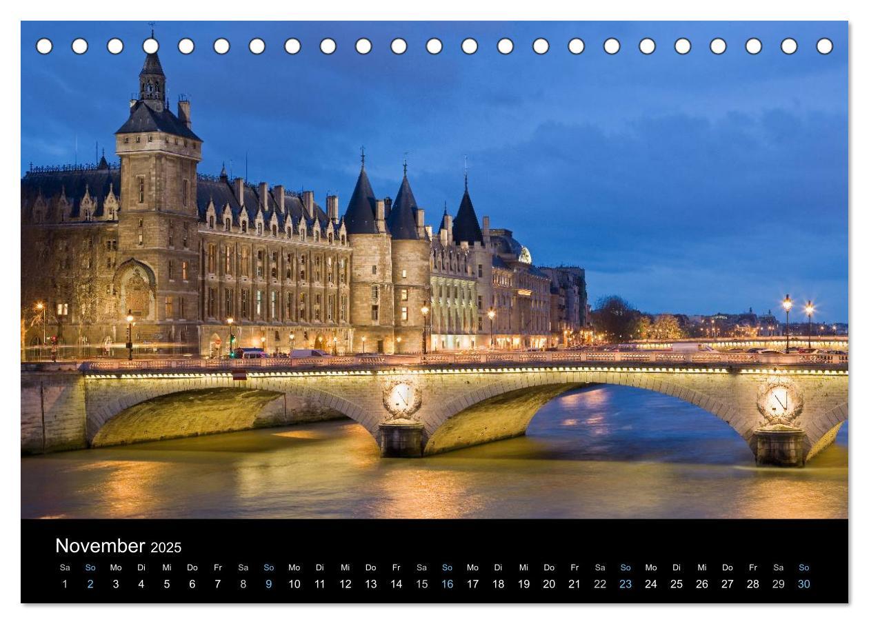 Bild: 9783435564897 | Paris bei Nacht 2025 (Tischkalender 2025 DIN A5 quer), CALVENDO...