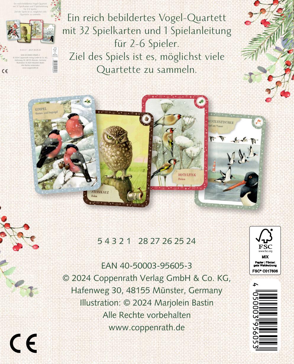 Rückseite: 4050003956053 | Schachtelspiel - Zauberhafte Vogelwelt | Marjolein Bastin | 32 S.