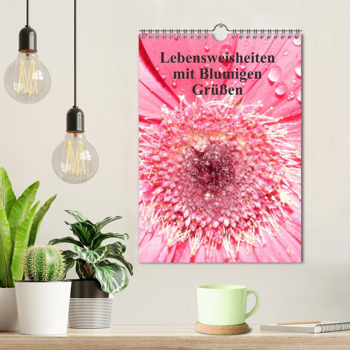 Bild: 9783457085646 | Lebensweisheiten mit Blumigen Grüßen (Wandkalender 2025 DIN A4...